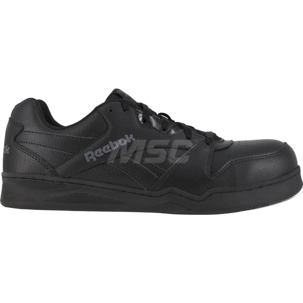 Work Boot: Size 13, Leather, Composite Toe Black, Medium Width, Non-Slip Sole
