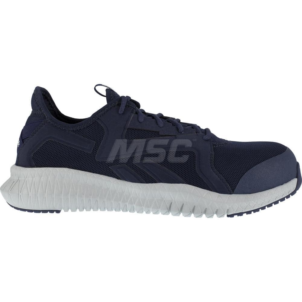 Work Boot: Size 14, Mesh, Composite Toe Navy, Medium Width, Non-Slip Sole