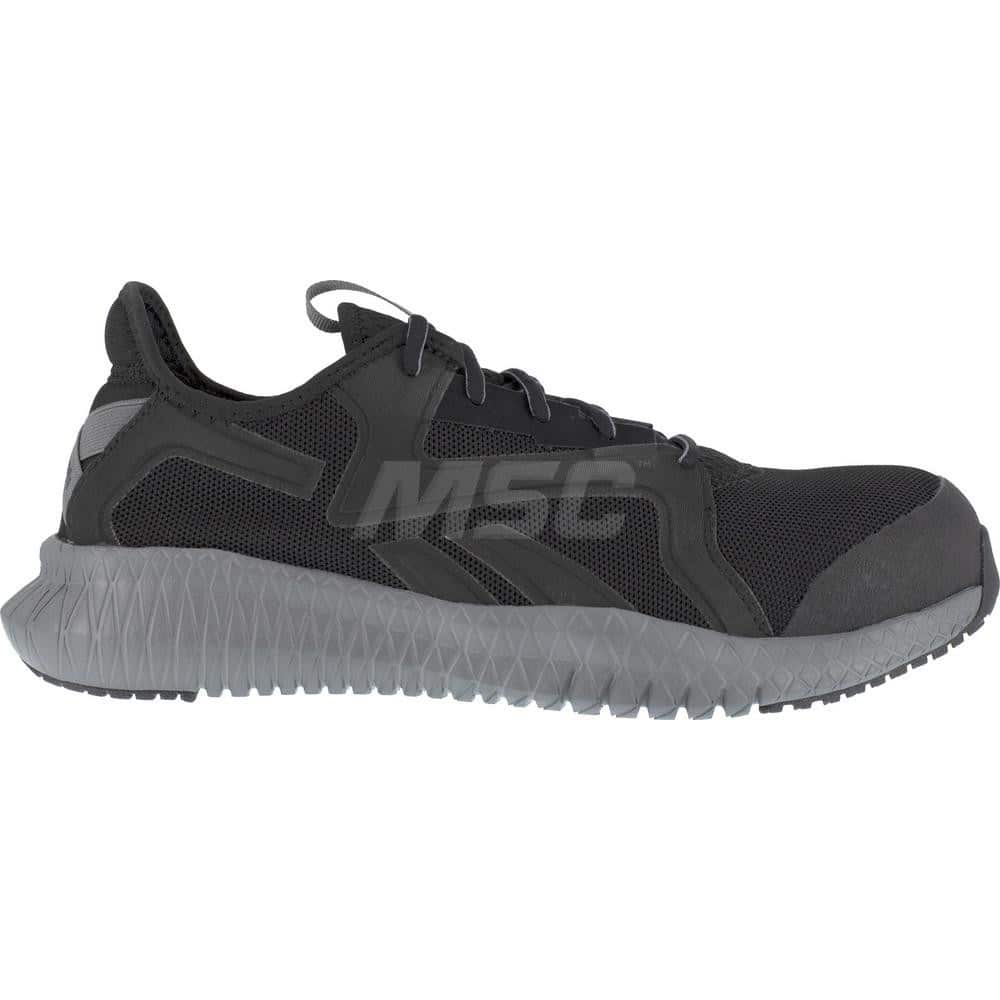 Work Boot: Size 6, Mesh, Composite Toe Black, Wide Width, Non-Slip Sole