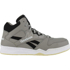 Work Boot: Size 9.5, Leather, Composite Toe Gray, Wide Width, Non-Slip Sole