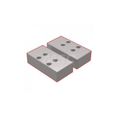 Vise Jaw Sets; Jaw Width (mm): 125.73 mm; Jaw Width (Inch): 125.73 mm; Set Type: Standard; Material: Steel; Vise Compatibility: V510X Self-Centering Vises; V562X Self-Centering Vises; Jaw Height (mm): 62.23 mm; Jaw Height (Decimal Inch): 62.23 mm; Jaw Thi