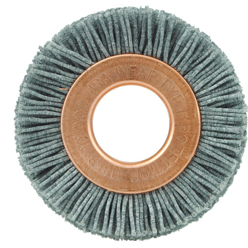 1 1/2″ Diameter-1/2″ Arbor Hole - Abrasive Nylon-Copper Center Straight Nylox Wheel - Eagle Tool & Supply