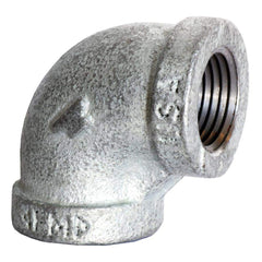 Black 90 ° Elbow: 3/8″, 150 psi, Threaded Malleable Iron, Galvanized Finish, Class 150