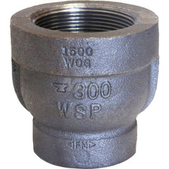 Black Reducing Coupling: 2 x 3/4″, 300 psi, Threaded Malleable Iron, Black Finish, Class 300