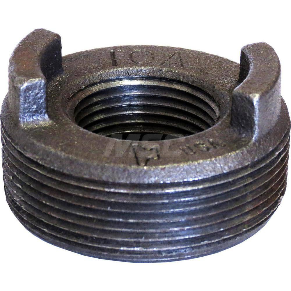 Black Face Bushing: 3/4 x 1/2″, 150 psi, Threaded Malleable Iron, Black Finish, Class 150