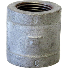 Black Coupling: 1/2″, 150 psi, Threaded Malleable Iron, Galvanized Finish, Class 150