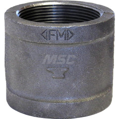 Black Coupling: 1/2″, 150 psi, Threaded Malleable Iron, Black Finish, Class 150