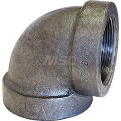 Black 90 ° Elbow: 3/8″, 125 psi, Threaded Cast Iron, Black Finish, Class 125