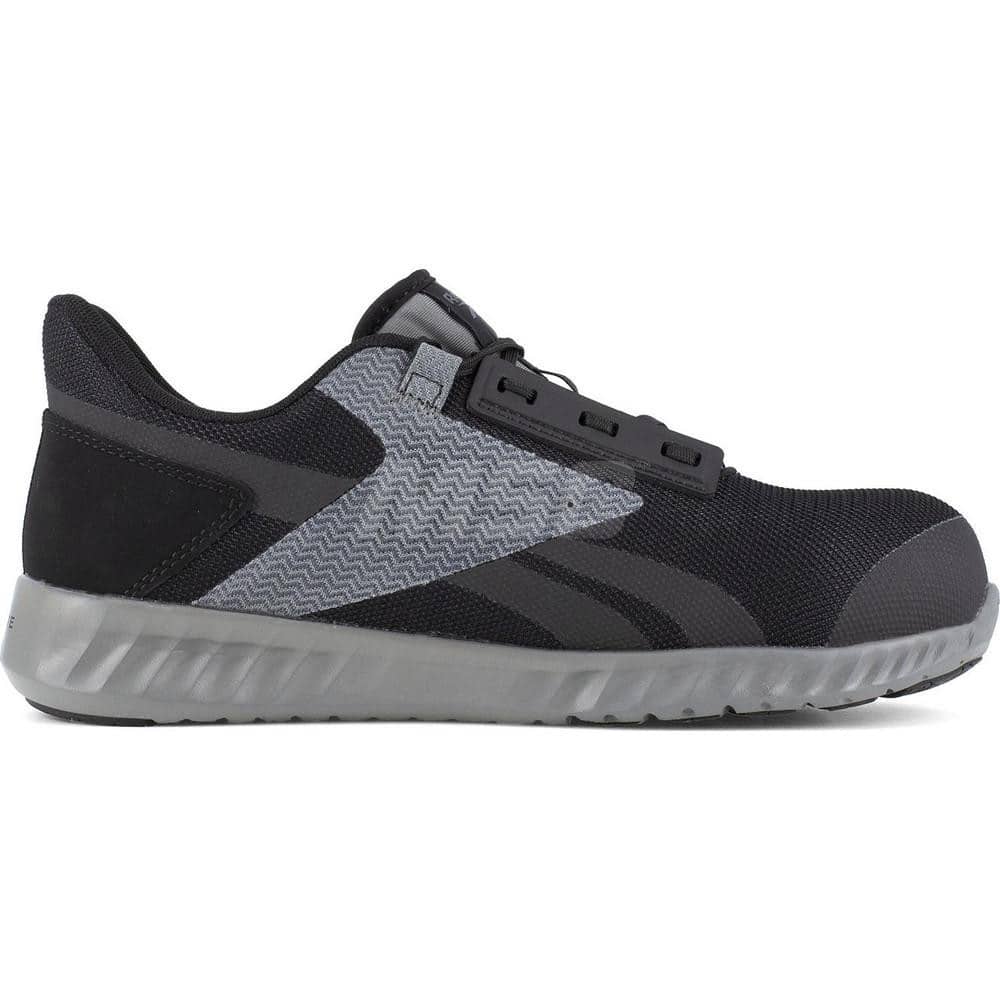 Work Boot: Size 8, Mesh, Composite Toe Black, Medium Width