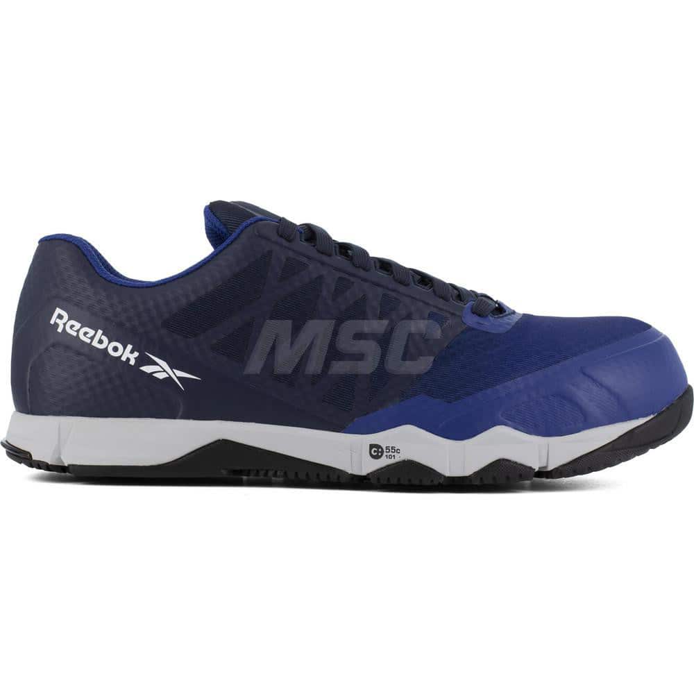 Work Boot: Size 8, Mesh, Composite Toe Blue, Medium Width