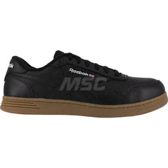 Work Boot: Size 5, Leather, Composite Toe Black, Wide Width, Non-Slip Sole