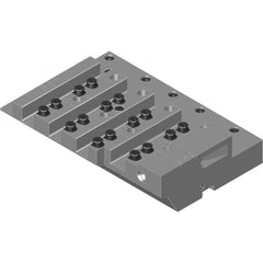 Swiss Gang Plates; Machine Compatibility: STAR; For Use With: STAR SX38; Number of Stations: 4; Quick Change: Yes; Material: Alloy Steel; Station Size: 3x16mm, 1x20mm; Additional Information: Only ARNO split-shank  ™FAST CHANGE ™ tool holders and fixed st