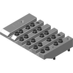 Swiss Gang Plates; Machine Compatibility: STAR; For Use With: STAR SB16 TYPE D; Number of Stations: 5; Quick Change: Yes; Material: Alloy Steel; Station Size: 5x12mm; Additional Information: Only ARNO split-shank  ™FAST CHANGE ™ tool holders and fixed sto