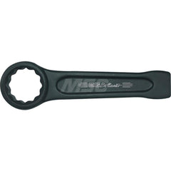 Box End Striking Wrench: 2″, 12 Point, Single End 250 mm OAL, Steel, Black Finish