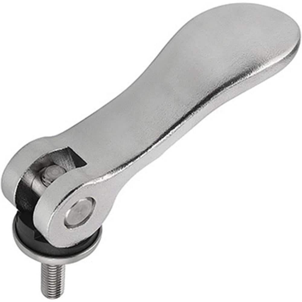 Clamp Cam Levers; Type: External Thread Cam Lever; Hole Diameter (mm): 9.0000; Overall Width (Mm): 21.5; Hole Center to Lever End (mm): 70.40; Travel (Inch): 1.20; Material: Stainless Steel; Travel (mm): 1.20