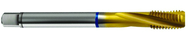 M20x2.5 6H 4-Flute Cobalt Blue Ring Semi-Bottoming 15 degree Spiral Flute Tap-TiN - Eagle Tool & Supply