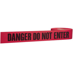 Barricade & Flagging Tape; Tape Type: Tape; ANSI Warning Tape; Marked; Legend: Danger Do Not Enter; Material: Plastic; Overall Length: 1000.00; Overall Width: 3; Color: Red; Language: English; Applications: PPE; Roll Width (Inch): 3