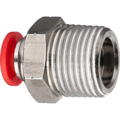 USA Sealing - Plastic Push-To-Connect Tube Fittings Type: Male Straight Tube Outside Diameter (Inch): 1/2 - Eagle Tool & Supply