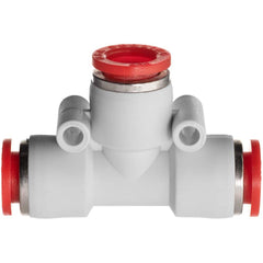 USA Sealing - Plastic Push-To-Connect Tube Fittings Type: Reducing Union Tee Tube Outside Diameter (mm): 10 x 12 - Eagle Tool & Supply