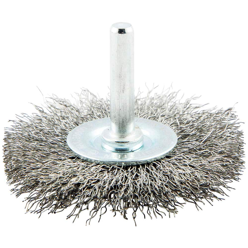 Norton - 2-1/2" OD, Crimped Carbon Wheel Brush - Eagle Tool & Supply