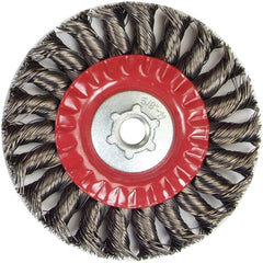 Norton - 5" OD, 5/8-11 Arbor Hole, Knotted Carbon Wheel Brush - Eagle Tool & Supply