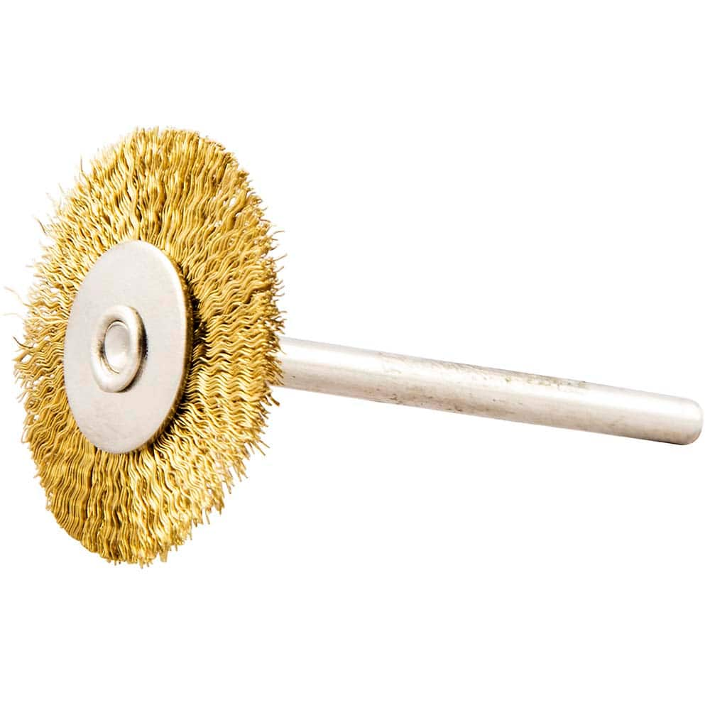 Norton - 1" OD, Crimped Brass Wheel Brush - Eagle Tool & Supply