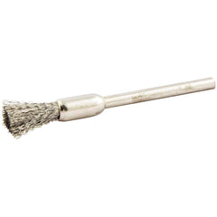 Norton - End Brushes Brush Diameter (Inch): 1/4 Fill Material: Stainless Steel - Eagle Tool & Supply