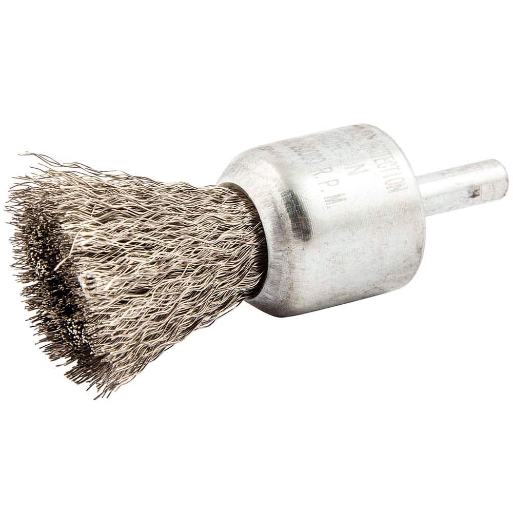 Norton - End Brushes Brush Diameter (Inch): 1 Fill Material: Stainless Steel - Eagle Tool & Supply