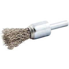 Norton - End Brushes Brush Diameter (Inch): 1/2 Fill Material: Stainless Steel - Eagle Tool & Supply