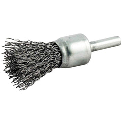 Norton - End Brushes Brush Diameter (Inch): 3/4 Fill Material: Carbon Steel - Eagle Tool & Supply