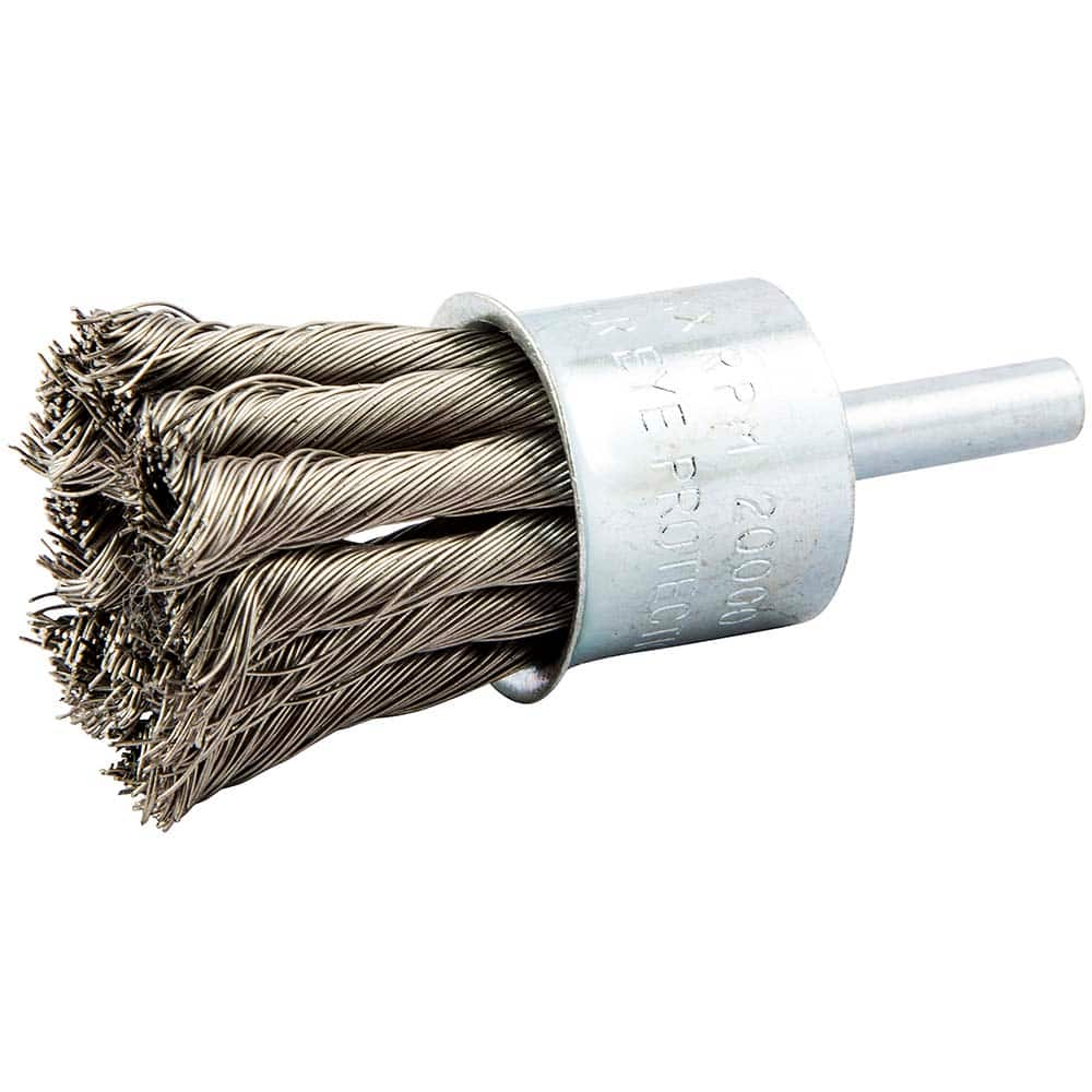 Norton - End Brushes Brush Diameter (Inch): 1 Fill Material: Stainless Steel - Eagle Tool & Supply