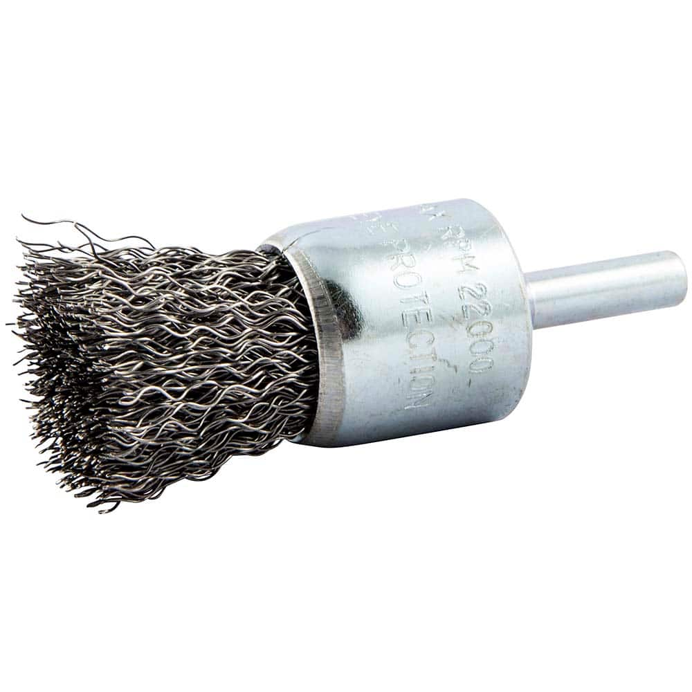 Norton - End Brushes Brush Diameter (Inch): 1 Fill Material: Carbon Steel - Eagle Tool & Supply