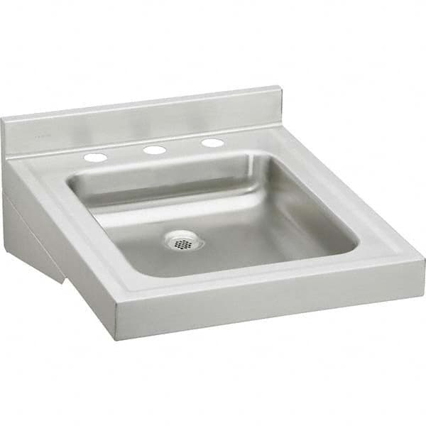 ELKAY - Stainless Steel Sinks Type: Lavatory Sink-Wall Hung Outside Length: 19 (Inch) - Eagle Tool & Supply