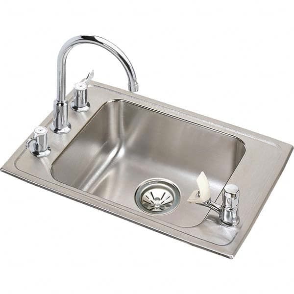 ELKAY - Stainless Steel Sinks Type: Drop In Sink Outside Length: 22 (Inch) - Eagle Tool & Supply