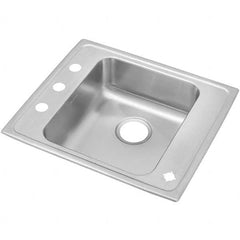 ELKAY - Stainless Steel Sinks Type: Drop In Sink Outside Length: 22 (Inch) - Eagle Tool & Supply