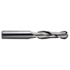 3/8" Dia. - 3" OAL - Ball Nose-TiN Long Lgth Solid CBD SE EM - 2 FL - Eagle Tool & Supply