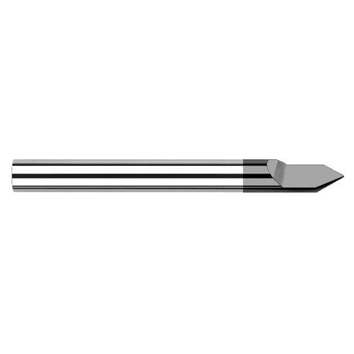 Engraving Cutters - 0.1875″ (3/16″) Shank Diameter × 60° included Carbide Pointed Engraver, 1 Flute, Amorphous Diamond Coated - Exact Industrial Supply