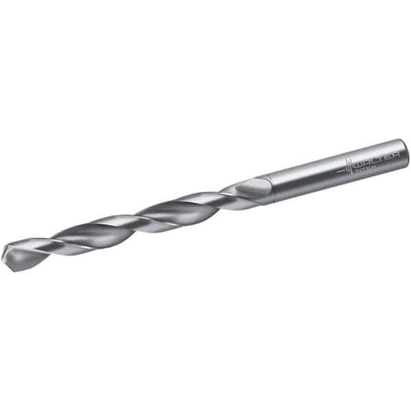 Walter-Titex - 8.8mm 118° Solid Carbide Jobber Drill - Bright Finish, Right Hand Cut, Spiral Flute, Straight Shank, 125mm OAL, N Point - Eagle Tool & Supply
