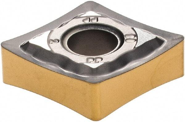 Iscar - CNMG432 PP Grade IC830 Carbide Turning Insert - AlTiN/TiN Finish, 80° Diamond, 1/2" Inscr Circle, 3/16" Thick, 1/32" Corner Radius - Eagle Tool & Supply