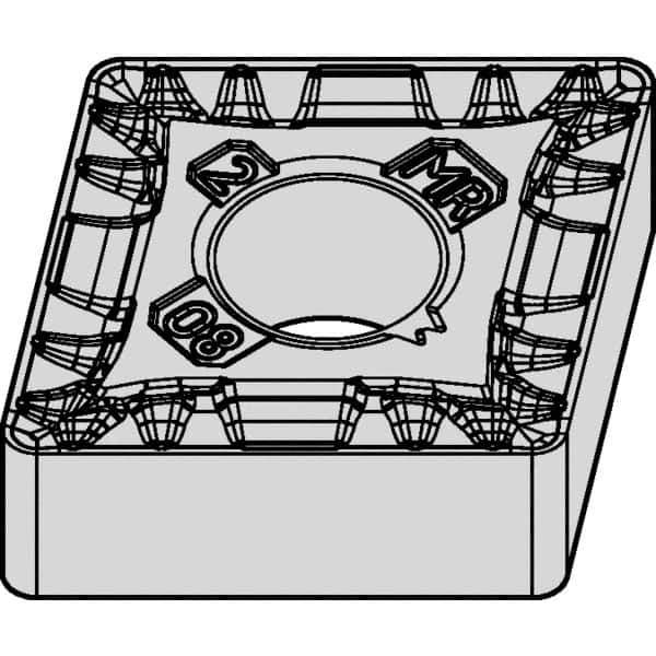 Kennametal - CNMG432 MR Grade KCK15B Carbide Turning Insert - TiCN/Al2O3/TiOCN Finish, 80° Diamond, 1/2" Inscr Circle, 3/16" Thick, 1/32" Corner Radius - Eagle Tool & Supply