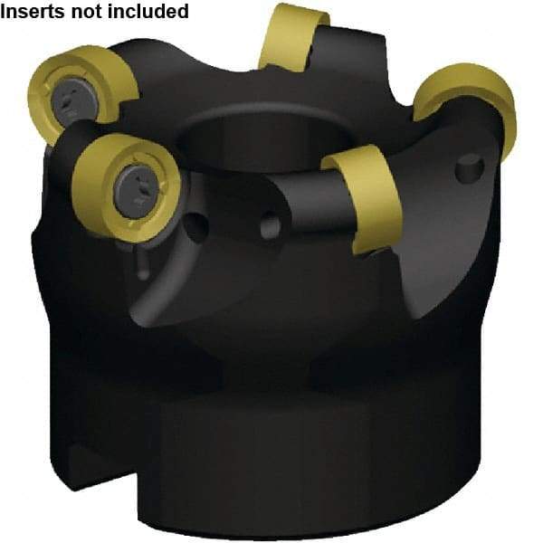 Kennametal - 28.1mm Cut Diam, 5mm Max Depth, 1/2" Arbor Hole, 5 Inserts, RN_J10T3M0_N__ Insert Style, Indexable Copy Face Mill - RODEKA 10 Cutter Style, 44,300 Max RPM, 39.88mm High, Through Coolant, Series Rodeka - Eagle Tool & Supply