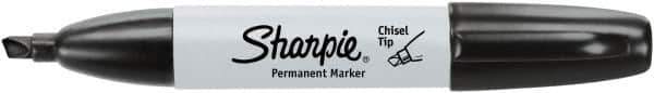 Sharpie - Black Permanent Marker - Chisel Tip, AP Nontoxic Ink - Eagle Tool & Supply