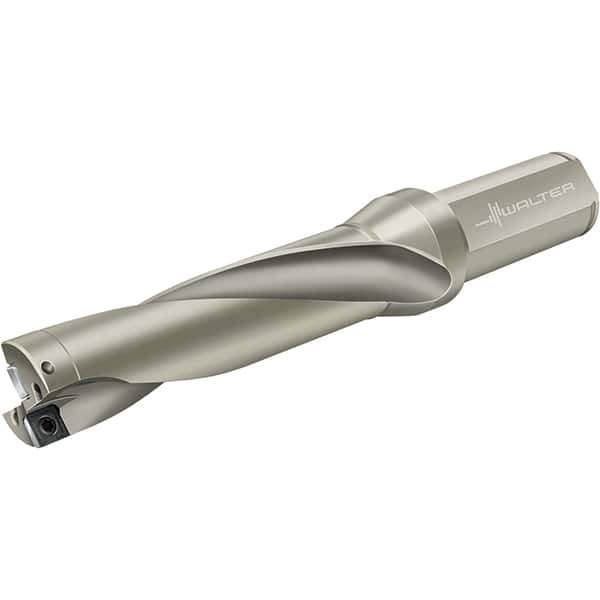 Walter - 220mm Max Drill Depth, 4xD, 55mm Drill Diam, Indexable Insert Drill - 2 Inserts, Flange Shank, 40mm Shank Diam - Eagle Tool & Supply