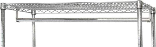 Quantum Storage - Open Shelving Accessory/Component - Chrome, Chrome Finish, 36" Long, Use with Wire Shelving Units - Eagle Tool & Supply