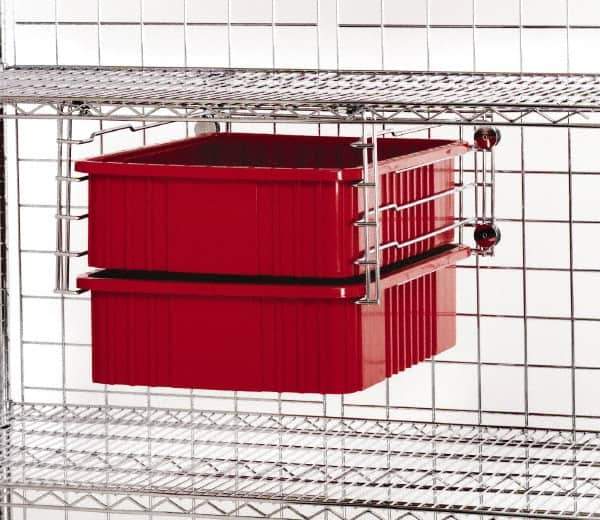 Quantum Storage - 2" Wide, Open Shelving Accessory/Component - Chrome, Chrome Finish, 24" Long, Use with Wire Shelving Units - Eagle Tool & Supply