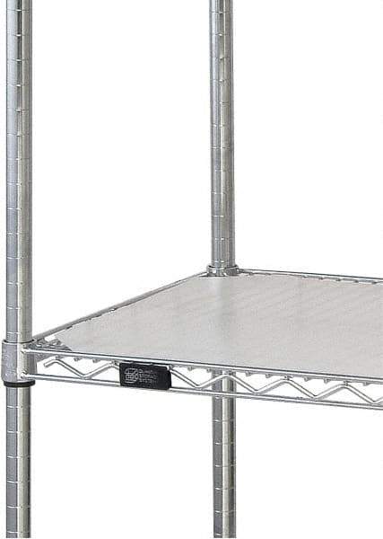 Quantum Storage - 18" Wide, Open Shelving Accessory/Component - HDPE, Polyethylene Finish, 72" Long, Use with Wire Shelving Units - Eagle Tool & Supply