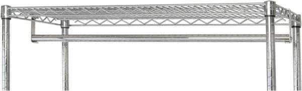 Quantum Storage - Open Shelving Accessory/Component - Chrome, Chrome Finish, 48" Long, Use with Wire Shelving Units - Eagle Tool & Supply