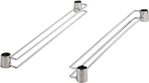 Quantum Storage - 2" Wide, Open Shelving Accessory/Component - Chrome, Chrome Finish, 24" Long, Use with Wire Shelving Units - Eagle Tool & Supply