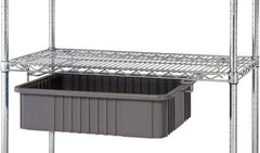 Quantum Storage - 2" Wide, Open Shelving Accessory/Component - Chrome, Chrome Finish, 24" Long, Use with Wire Shelving Units - Eagle Tool & Supply
