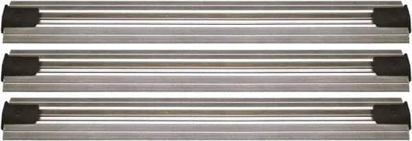 Quantum Storage - 2-1/2" Wide, Open Shelving Accessory/Component - Aluminum, Anodized Aluminum Finish, 72" Long, Use with Wire Shelving Units - Eagle Tool & Supply